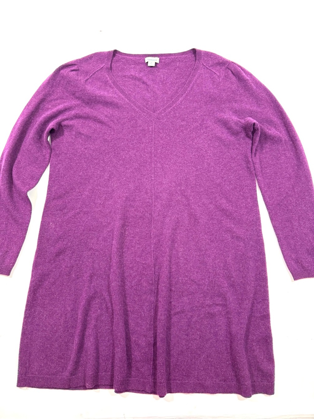 Sundance Cashmere V Neck Sweater Dress